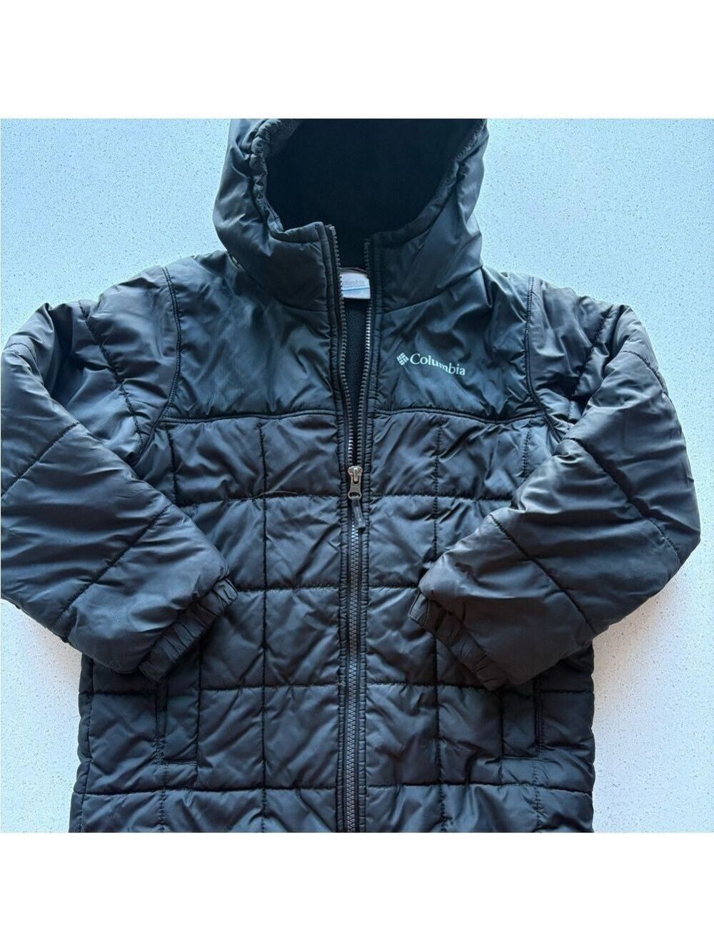 Columbia Black Quilted Jacket - size 8 kids